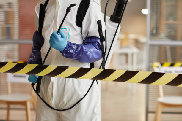 Professional Biohazard Cleanup technician working in Demarest, NJ